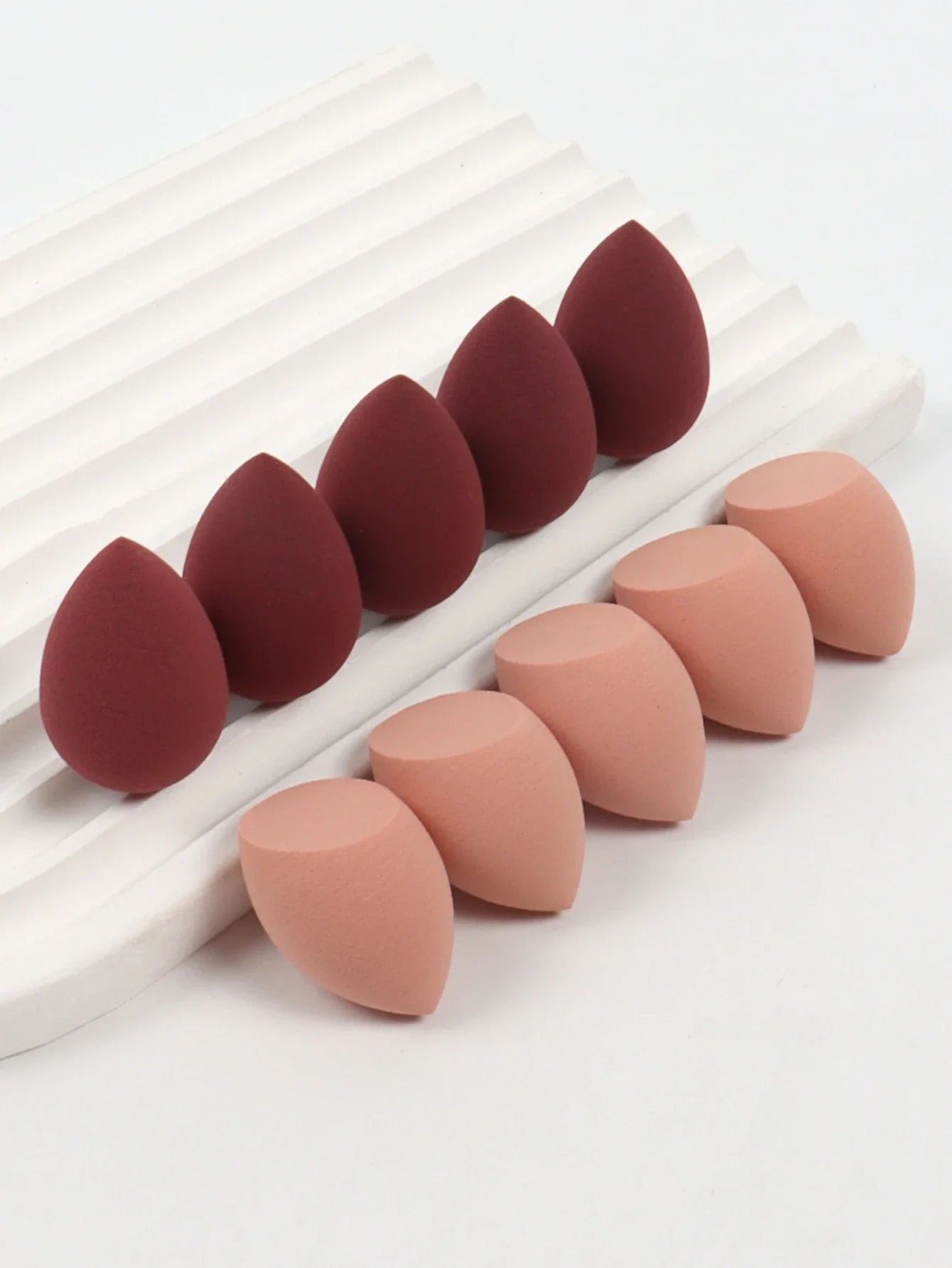 10 Mini Makeup Sponges (Egg Egg). Foundation Blend Beauty Sponge, Liquid, Cream & Powder Flawless, Multicolor Makeup Sponge, Lat