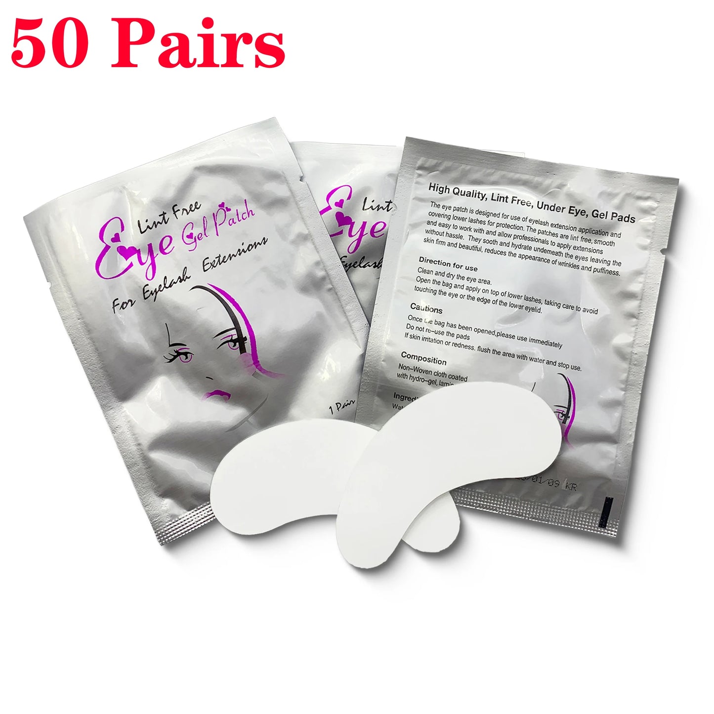 10/20/50 Pairs Eyelash Extension Patches Under Eye Pads For Grafting Eyelashes Paper Eye Gel Sticker Wrap Lash Patch Makeup Tool