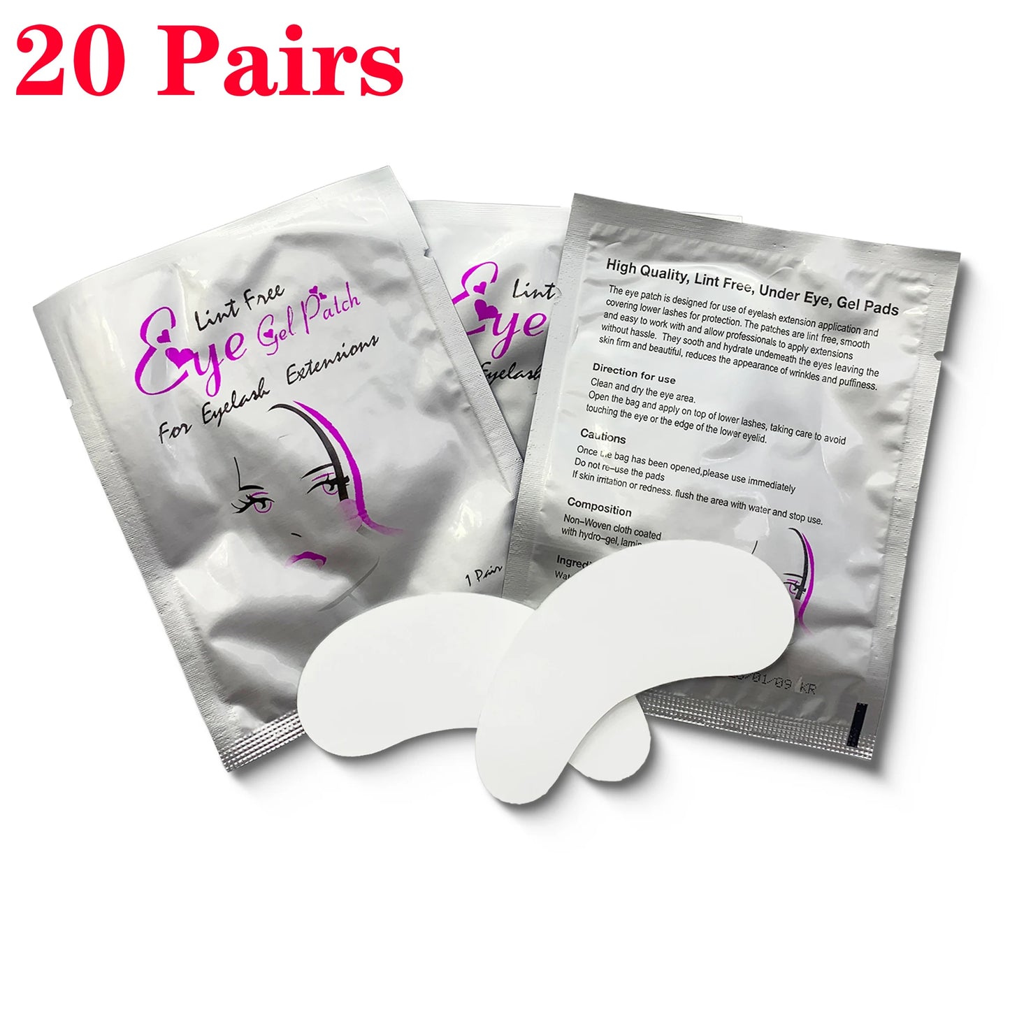 10/20/50 Pairs Eyelash Extension Patches Under Eye Pads For Grafting Eyelashes Paper Eye Gel Sticker Wrap Lash Patch Makeup Tool